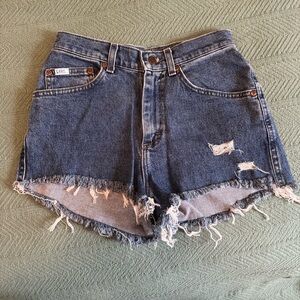 Vintage Lee Distressed Denim Shorts